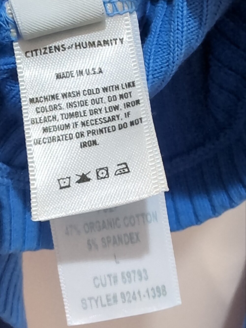 Citizens Of Humanity Freja Ribbed Cardigan Top in Yacht L - Picture 9 of 9